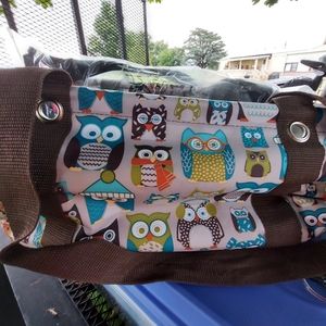 Medium thirty one owl print tote open